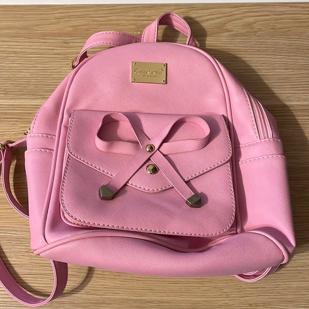 A pink Ihayner mini back pack